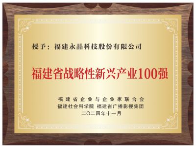 福建省戰(zhàn)略性新興產業(yè)100強